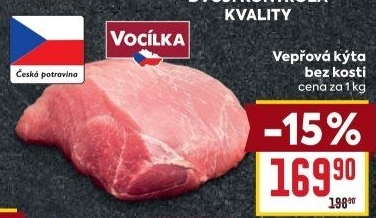 Vepřová kýta bez kosti Vocílka