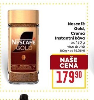 Nescafé Gold, Crema Instantní káva od 180 g