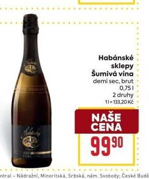 Habánské sklepy Šumivá vína demi sec, brut 0,75 l