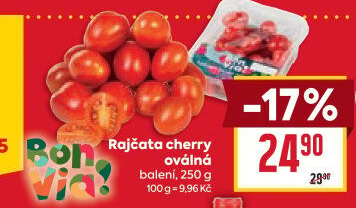 Rajčata cherry Billa Bonvia