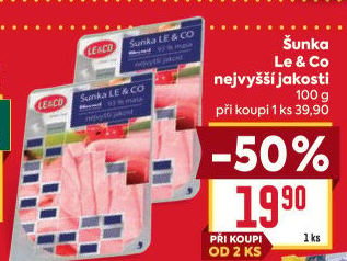 Šunka nejvyšší jakosti LE&