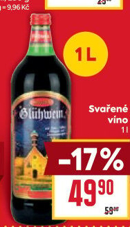 Víno svařené Glühwein Hauser