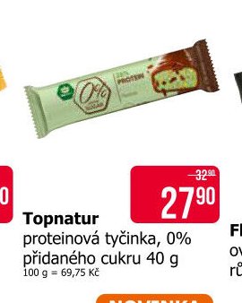 Topnatur proteinová tyčinka, 0% přidaného cukru 40 g