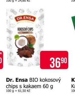 Dr. Ensa BIO kokosový chips s kakaem 60 g
