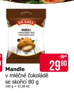 Mandle v mléčné čokoládě se skořicí 80 g