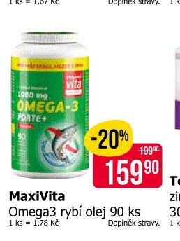 MaxiVita Omega3 rybí olej 90 ks