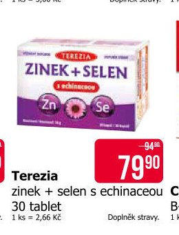 Terezia zinek + selen s echinaceou 30 tablet