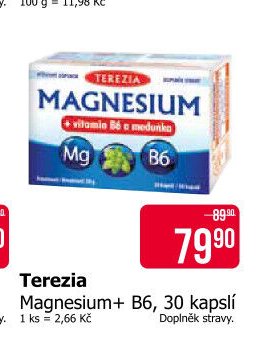 Terezia Magnesium+ B6, 30 kapslí