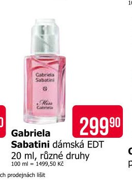 Gabriela Sabatini dámská EDT 20 ml, různé druhy