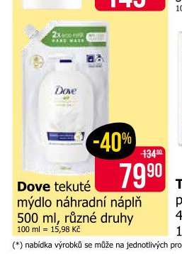 Dove tekuté mýdlo náhradní náplň 500 ml, různé druhy - Teta drogerie akcniletaky.com