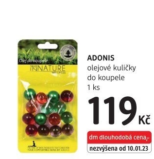 Olejové kuličky do koupele Adonis