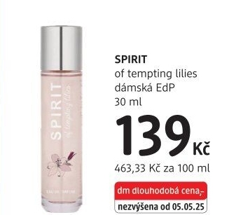 Parfémovaná voda dámskáof Tempting lilies Spirit