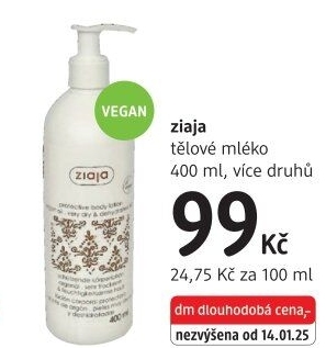 Tělové mléko Ziaja
