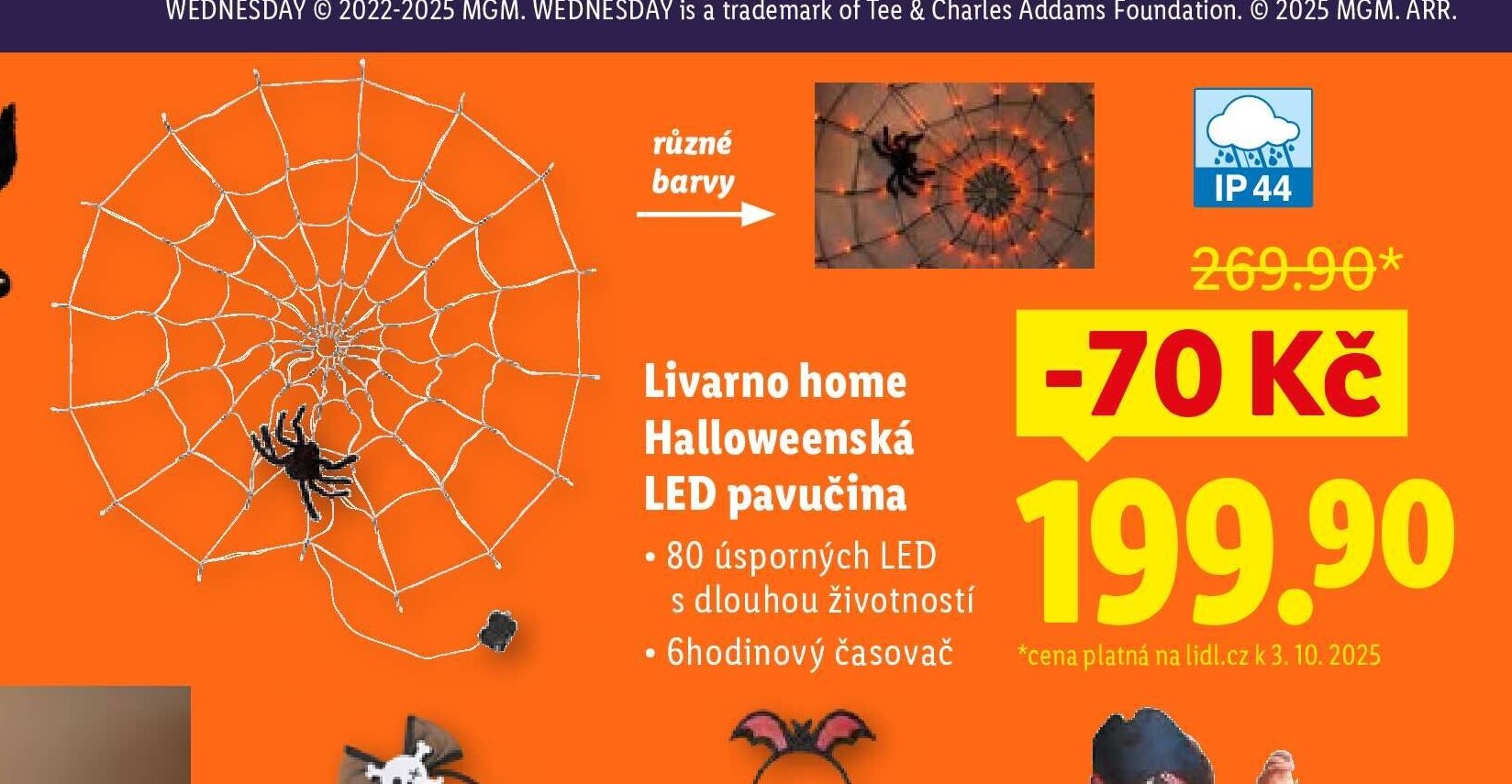 Livarno home Halloweenská LED pavučina
