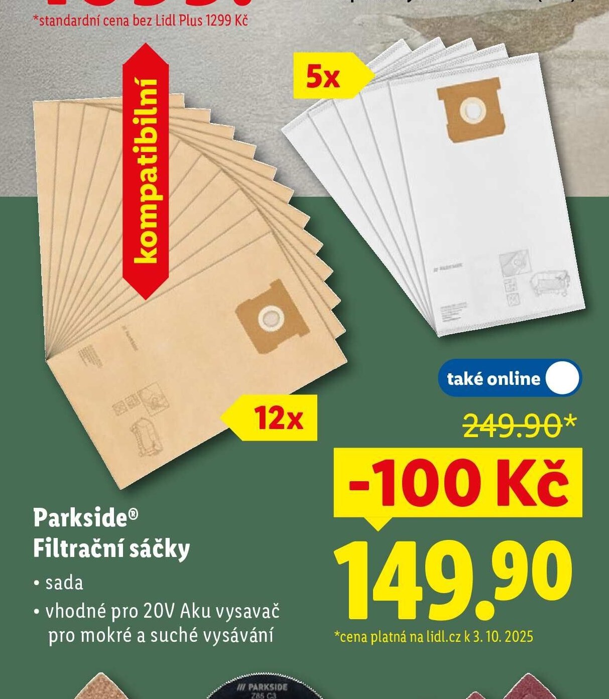 Parkside Filtrační sáčky