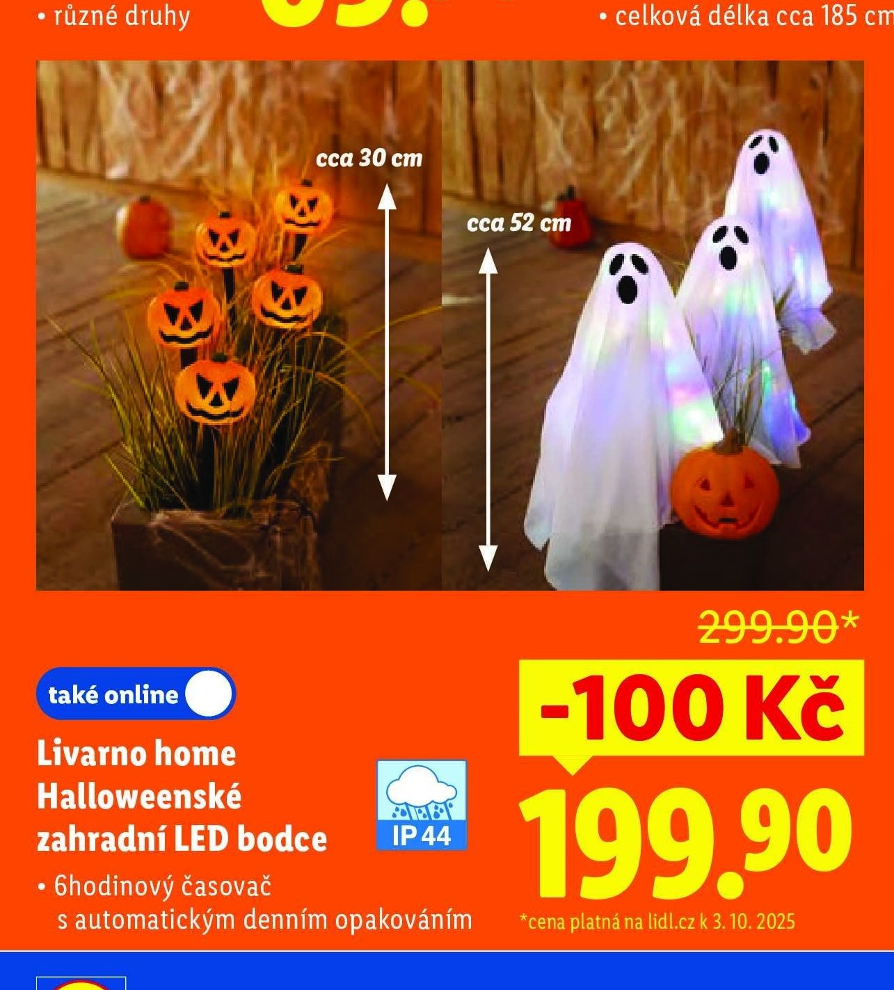 Livarno home Halloweenské zahradní LED bodce