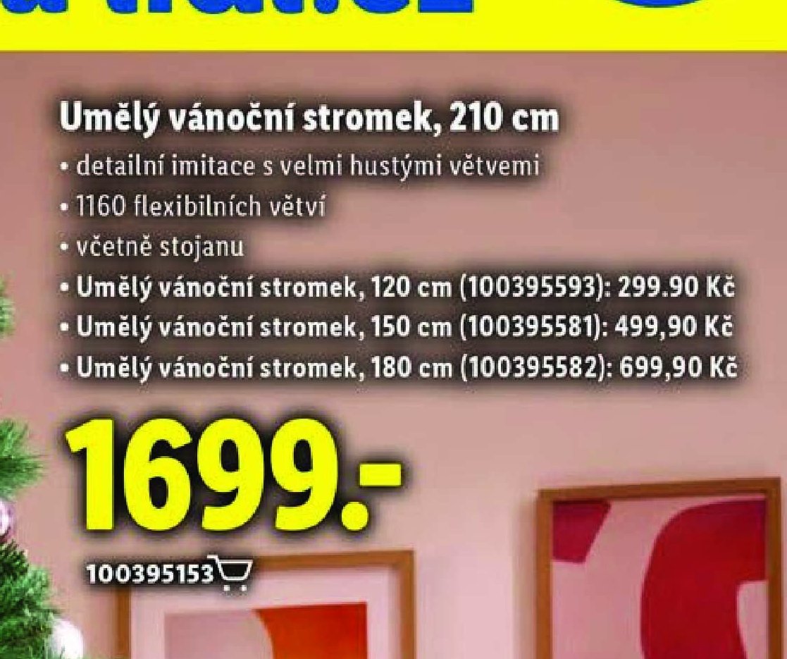 Umělý vánoční stromek, 210 cm