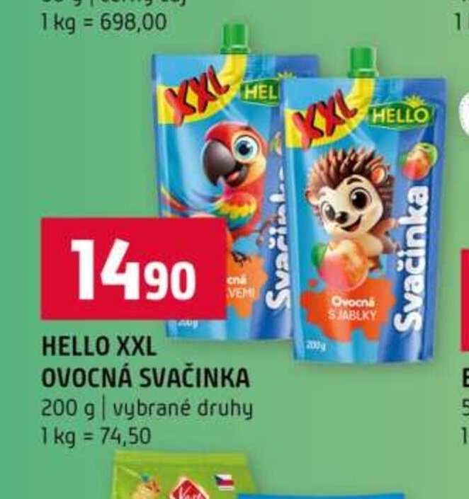 Hello XXL ovocná svačinka