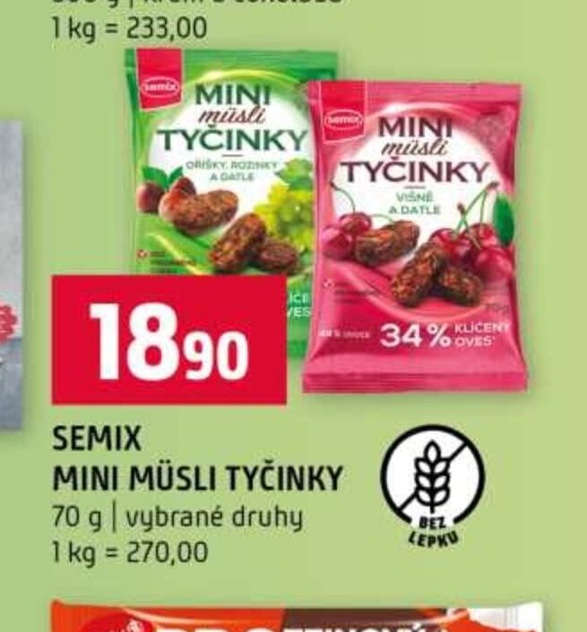 Semix mini müsli tyčinky