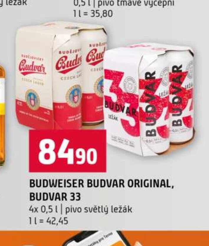 BUDWEISER BUDVAR ORIGINAL, BUDVAR 33