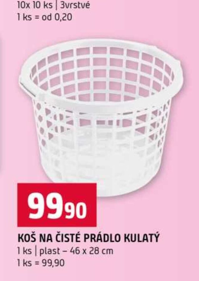 KOŠ NA ČISTÉ PRÁDLO KULATÝ