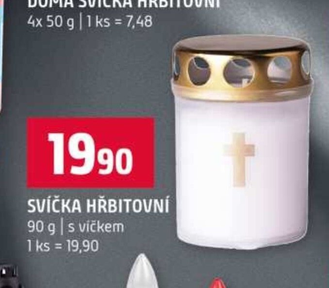 SVÍČKA HŘBITOVNÍ