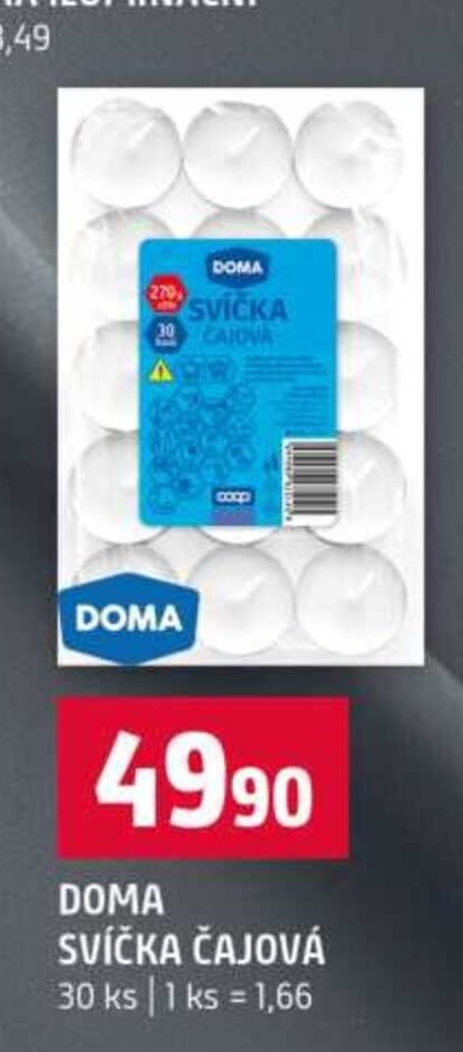 DOMA SVÍČKA ČAJOVÁ