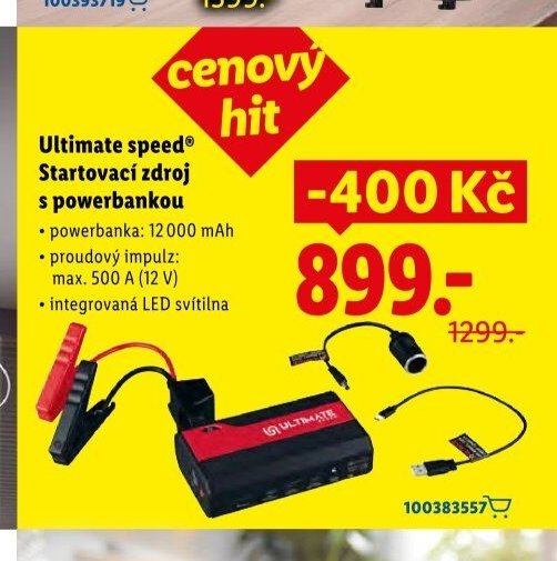 Ultimate speed Startovací zdroj s powerbankou