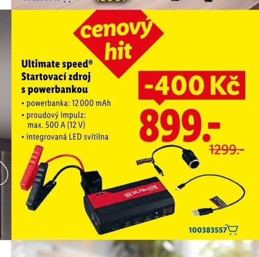Ultimate speed Startovací zdroj s powerbankou