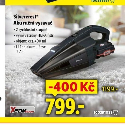 Silvercrest Aku ruční vysavač