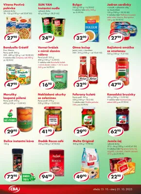 akční leták CBA 15.10.2025-21.10.2025