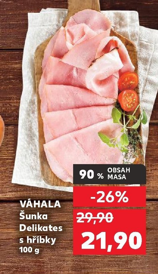 VÁHALA Šunka Delikates s hříbky 100 g