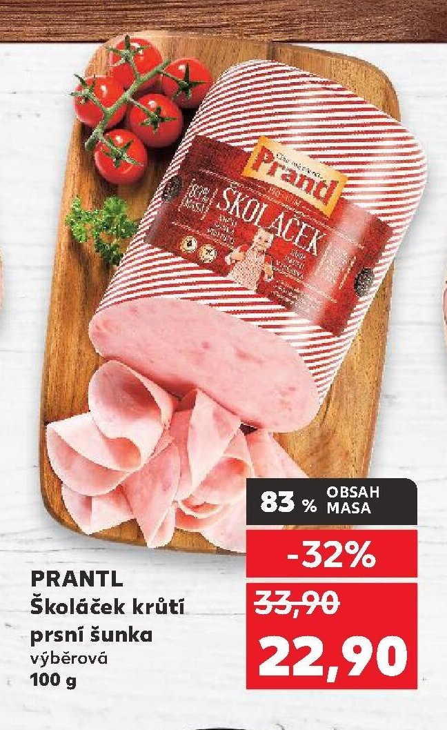 PRANTL Školáček krůtí prsní šunka výběrová 100 g