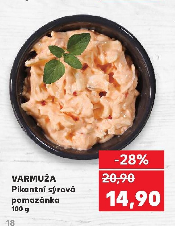 VARMUŽA Pikantní sýrová pomazánka 100 g