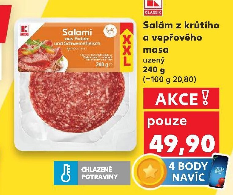 Classic Salám z krůtího a vepřového masa 240g - Kaufland akcniletaky.com
