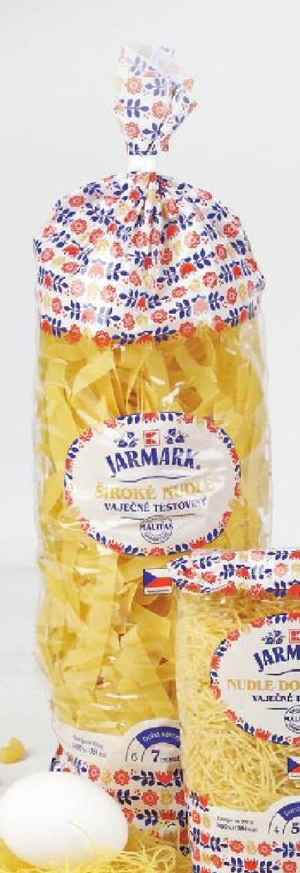 JARMARK Široké nudle vaječné těstoviny