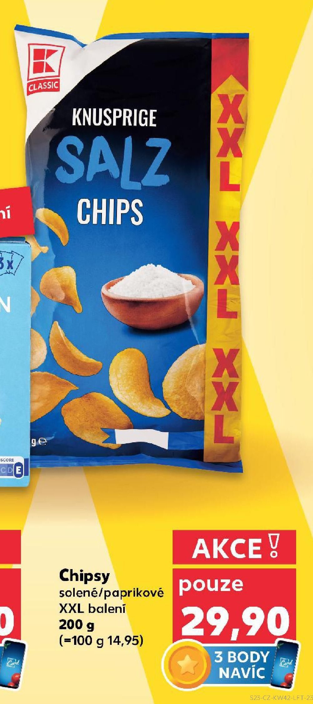 Chipsy solené/paprikové XXL balení 200 g