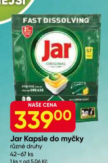 Kapsle do myčky Jar