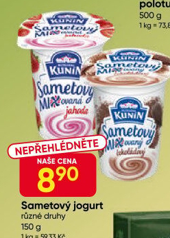 Ochucený jogurt sametový Mlékárna Kunín