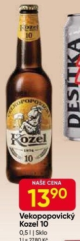 Pivo světlé výčepní 10°Velkopopovický Kozel