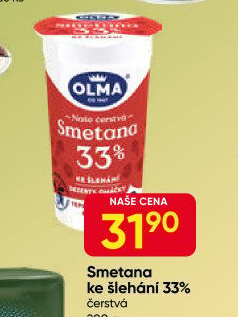 Smetana ke šlehání Olma 33%