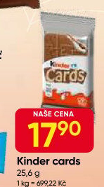 Sušenka s náplní Cards Kinder