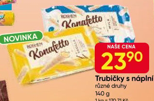 Trubičky vaflové Konafetto Roshen