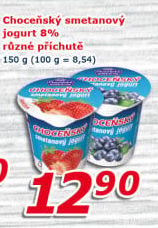 Jogurt smetanový ochucený Choceňský