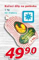 Kuřecí díly na polévku mražené DZ Klatovy