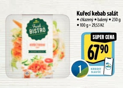 Kuřecí kebab salát