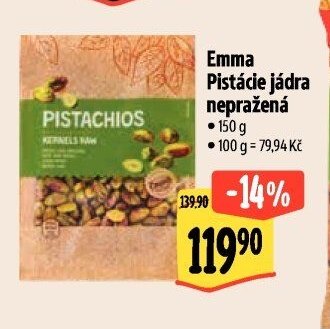 Emma Pistácie jádra nepražená