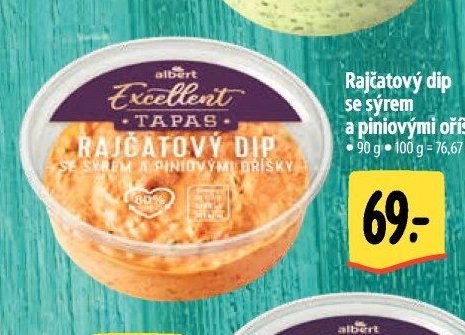 Rajčatový dip se sýrem a piniovými oříšky