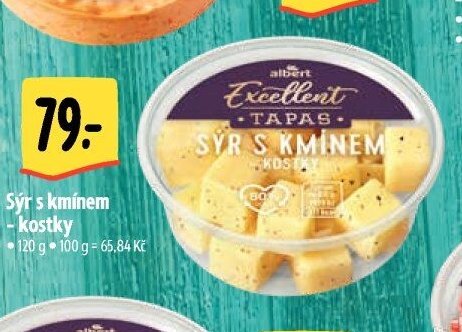 Sýr s kmínem - kostky