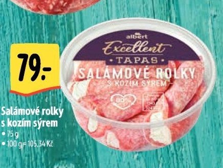 Salámové rolky s kozím sýrem